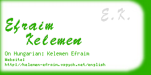 efraim kelemen business card